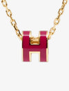 Mini Pop H Pendant Necklace Gold Rose Mexico - HERMES - BALAAN 3