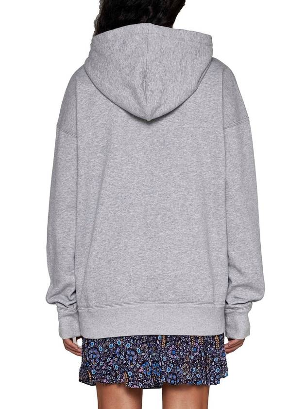 Mansel Big Logo Print Hoodie Grey - ISABEL MARANT - BALAAN 4