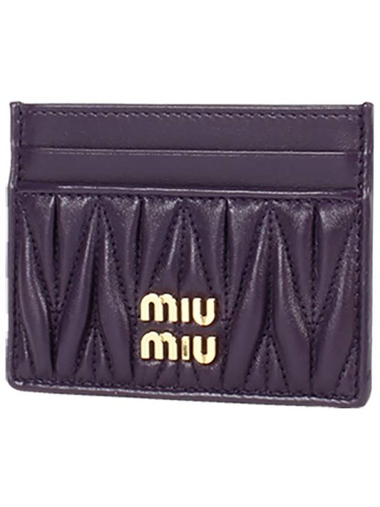 Materasse Nappa Leather Card Wallet Violet - MIU MIU - BALAAN 2