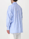 Verdy Logo Print Allover Oversized Cotton Long Sleeve Shirt Light Blue - KENZO - BALAAN 4