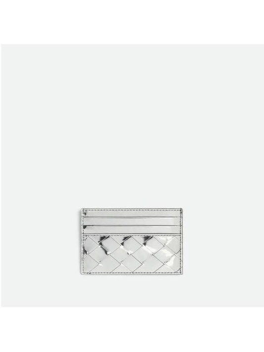 Intrecciato Card Wallet Silver - BOTTEGA VENETA - BALAAN 1