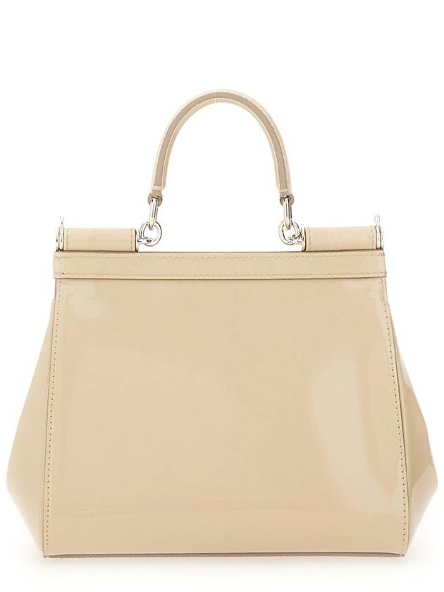 Sicily Small Calfskin Tote Bag Beige - DOLCE&GABBANA - BALAAN 3