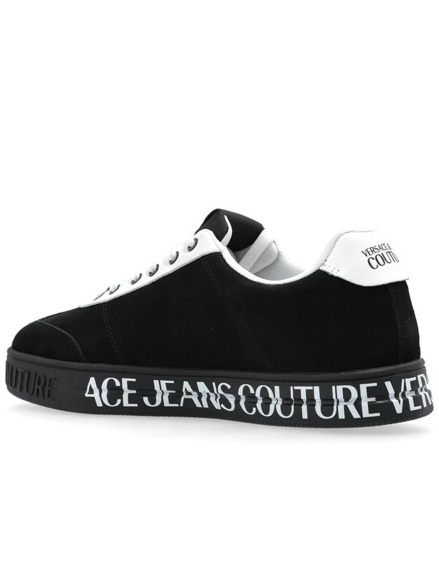 Versace Jeans Couture Suede Sneakers, Men's, Black - VERSACE - BALAAN 5