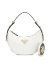 Arque Leather Shoulder Bag White - PRADA - BALAAN 1