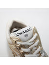 Fabric Laminated Low Top Sneakers Gold - CHANEL - BALAAN 9