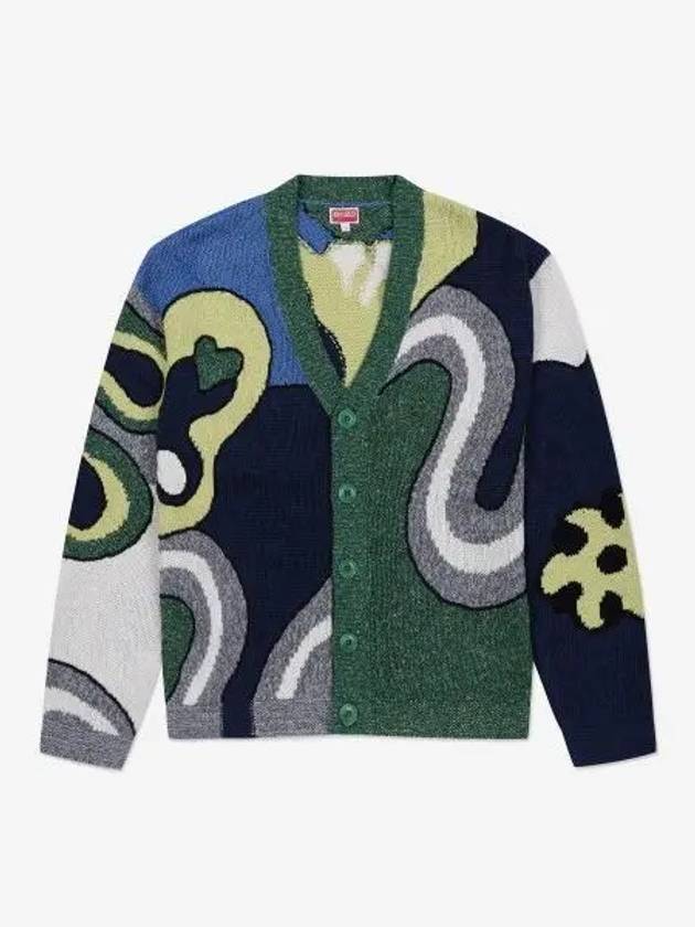 Men's Graphic Print Cotton Cardigan - KENZO - BALAAN 2