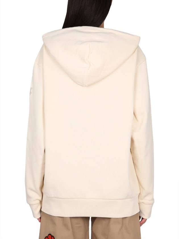 Flower Fleece Jersey Hoodie Beige - MONCLER - BALAAN 6