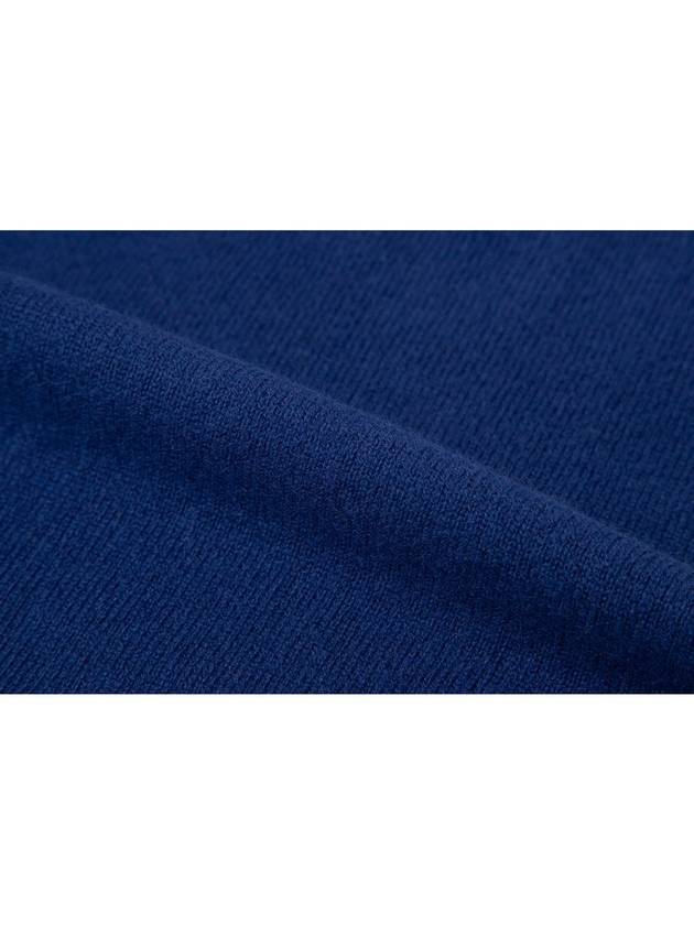 100% Wool Round Neck Sleeve Sweater BlueC3KPO74BL - CALLAITE - BALAAN 2