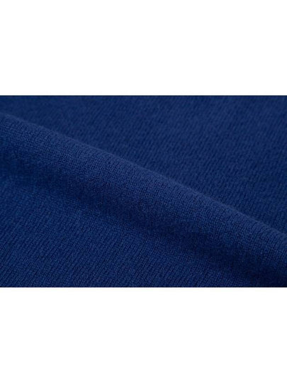 100% Wool Round Neck Sleeve Sweater BlueC3KPO74BL - CALLAITE - BALAAN 2