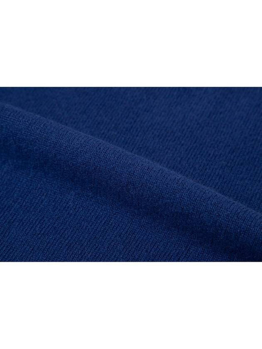 100% Wool Round Neck Sleeve Sweater BlueC3KPO74BL - CALLAITE - BALAAN 2