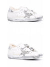 Old School Glitter Low Top Sneakers Silver White - GOLDEN GOOSE - BALAAN 5