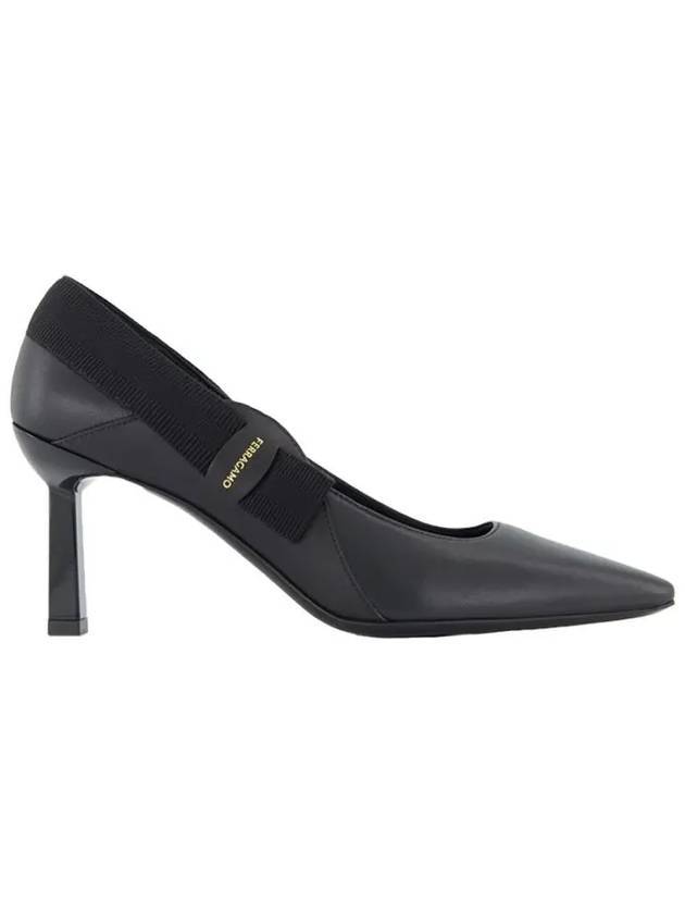 Vicia 70 Nappa Leather Pumps Heel Black - SALVATORE FERRAGAMO - BALAAN 1