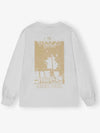 Logo Print Cotton Long Sleeve T-Shirt White - GANNI - BALAAN 3