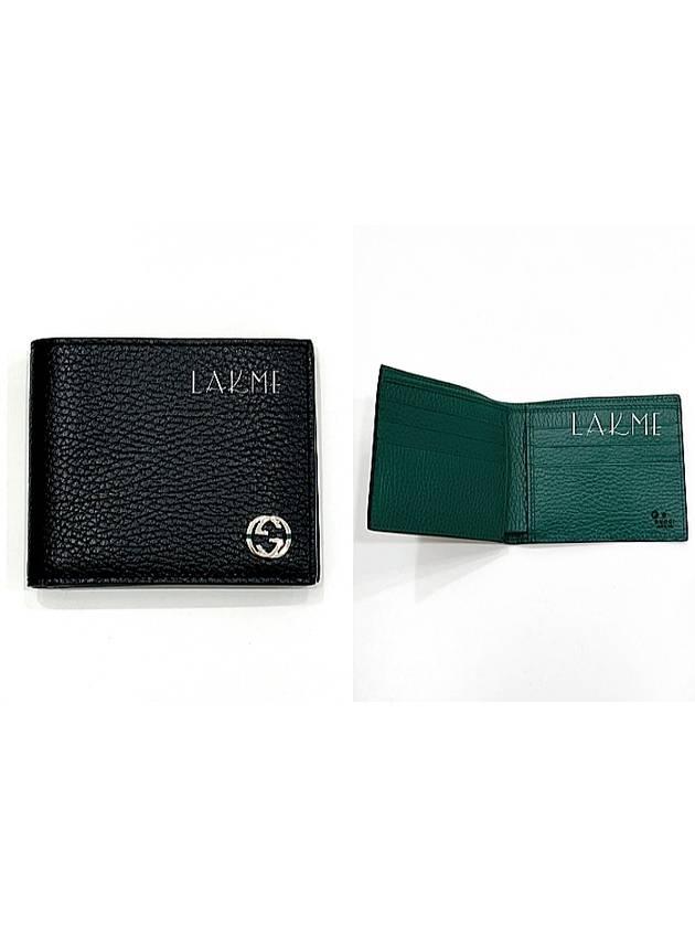 GG Interlocking Two Tone Half Wallet Black - GUCCI - BALAAN 2