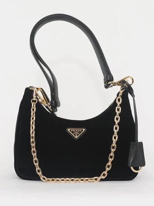 Re-Edition Velvet Mini Bag Black - PRADA - BALAAN 2