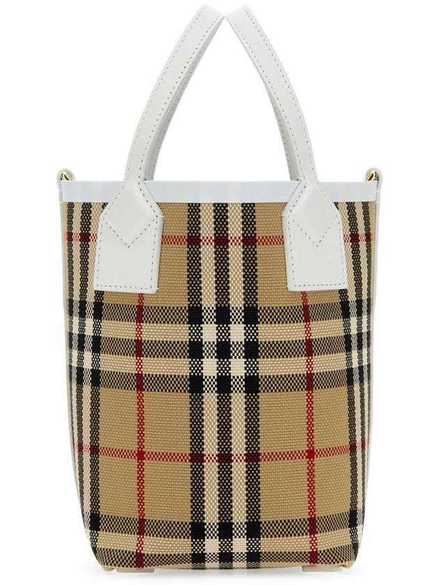 Burberry Mini London Tote Bag Archive Beige White - BURBERRY - BALAAN 2