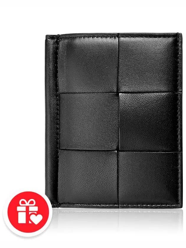 Cassette Slim Flap Card Wallet Black - BOTTEGA VENETA - BALAAN 8