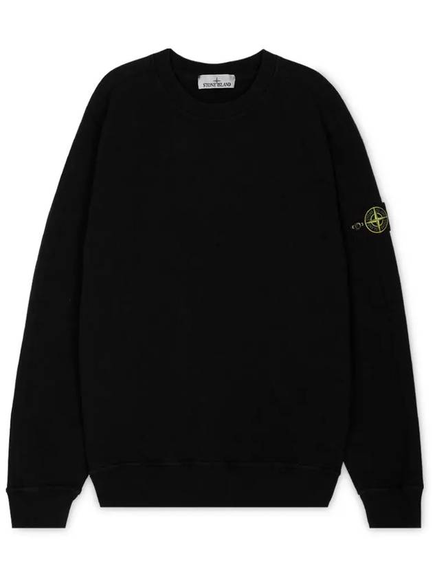 Garment Dyed Malfile Crewneck Sweatshirt Black - STONE ISLAND - BALAAN 4