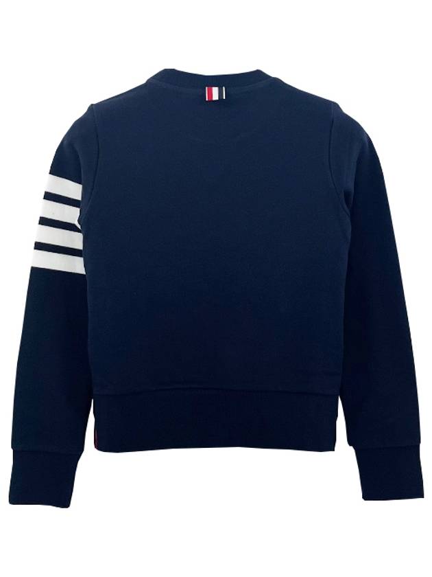 Engineered 4 Bar Stripe Loopback Jersey Knit Crewneck Sweatshirt Navy - THOM BROWNE - BALAAN 4