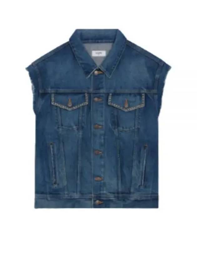 Trucker Denim Jacket Blue - CELINE - BALAAN 1