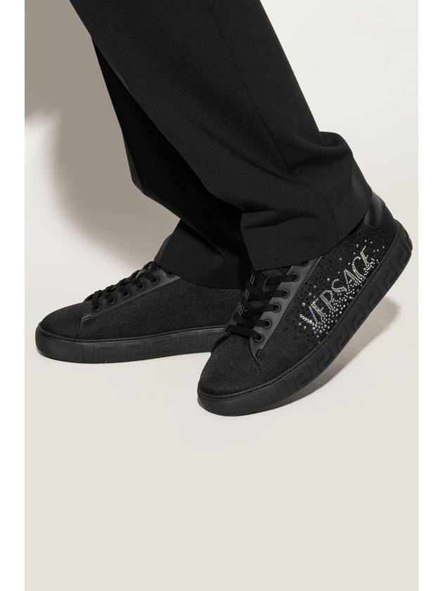 Versace Sneakers With Shimmering Applications, Men's, Black - VERSACE - BALAAN 2