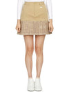 Golf Wear Women s Mini Pleated Skirt MLW 3B AE06 BEIGE - MARK & LONA - BALAAN 1