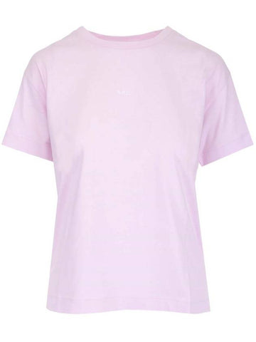 Jade Logo Short Sleeve T-Shirt Pink - A.P.C. - BALAAN 1