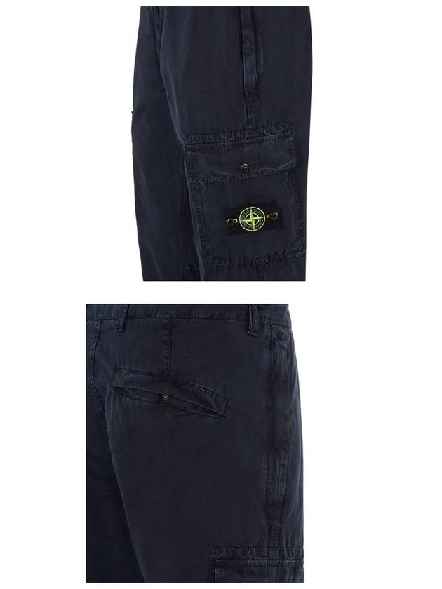 Men's Wappen Patch Slim Cargo Straight Pants Navy - STONE ISLAND - BALAAN 6