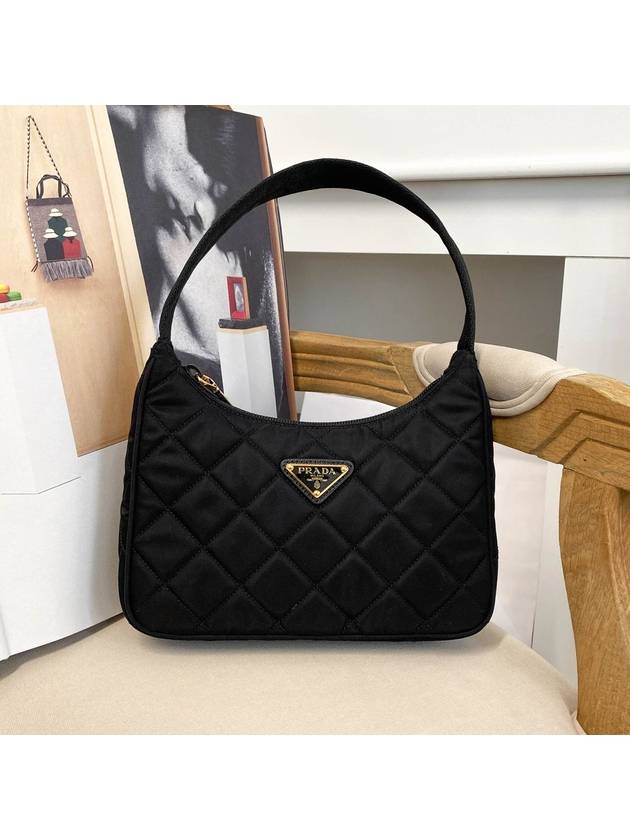 Nylon Quilted Hobo Tote Bag Black - PRADA - BALAAN 3