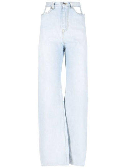 Women's Cut Out Straight Jeans Light Blue - MAISON MARGIELA - BALAAN 2