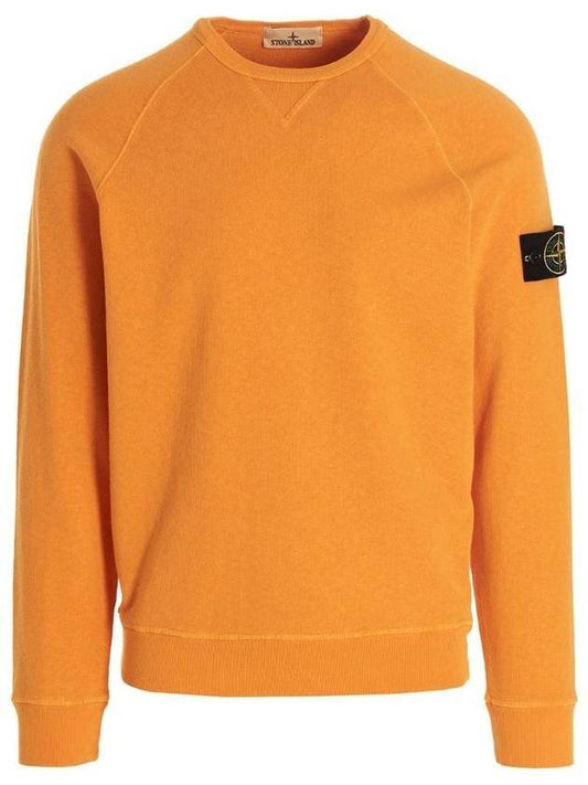 OLD Treatment Waffen Patch Crew Neck Sweatshirt Orange - STONE ISLAND - BALAAN 1