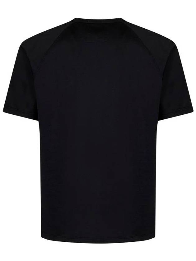 70/2 Mercerized Jersey Logo Short Sleeve T-Shirt Black - CP COMPANY - BALAAN 3