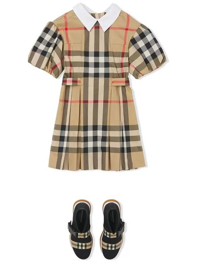 Kids Women s Puff Sleeve Check Dress 8040965 - BURBERRY - BALAAN 4