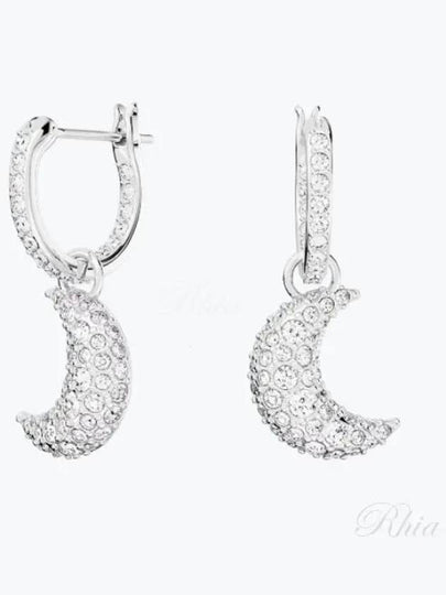 Sublima Moon Crystal Drop Earrings Silver - SWAROVSKI - BALAAN 2