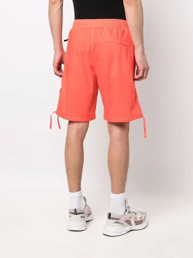 Pocket Logo Wappen Bermuda Shorts Orange - STONE ISLAND - BALAAN.