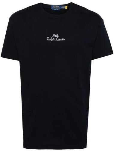 Embroidered Logo Cotton Short Sleeve T-shirt Navy - POLO RALPH LAUREN - BALAAN 1