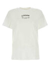 Logo Round Neck Relaxed Short Sleeve T-shirt Bright White - GANNI - BALAAN 2