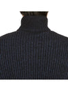 Padded Wool Blend Cardigan Navy - MONCLER - BALAAN 10