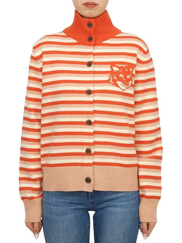 Foxhead striped women s cardigan NW00503KM0329 0019 - MAISON KITSUNE - BALAAN 1