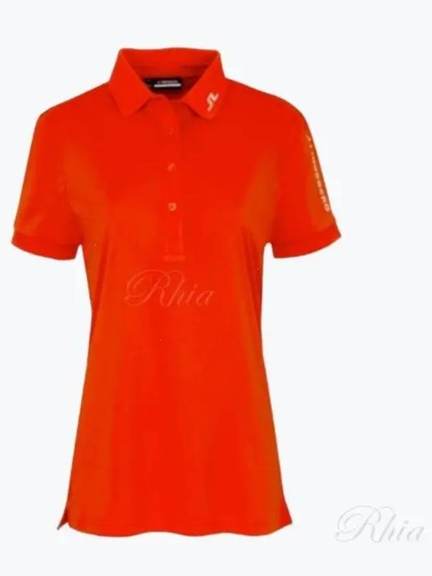 Women's Golf Tour Tech Polo Shirt Orange - J.LINDEBERG - BALAAN 2