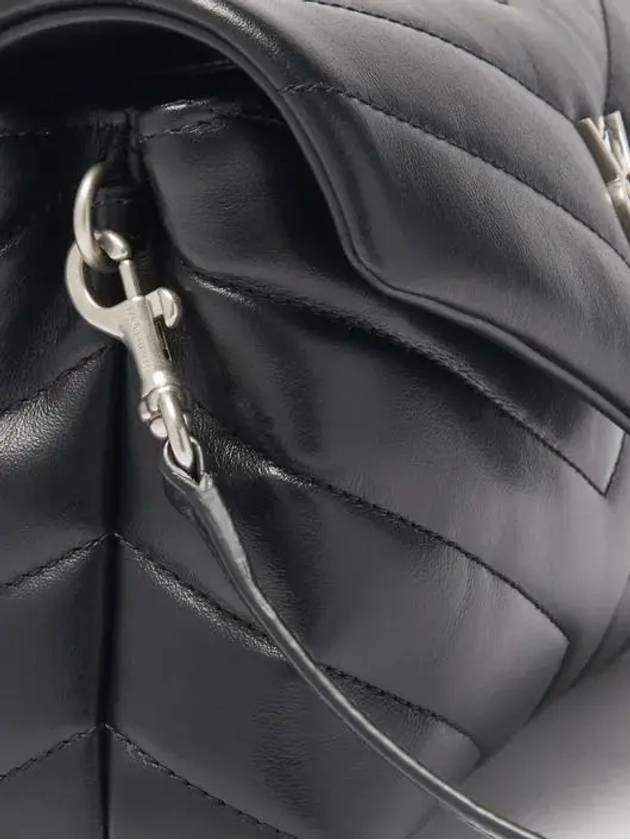 Loulou Toy Leather Small Shoulder Bag Black - SAINT LAURENT - BALAAN 3