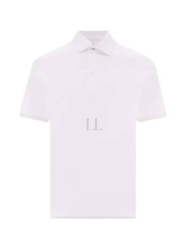 Cotton Short Sleeve Polo Shirt White - BRUNELLO CUCINELLI - BALAAN 2