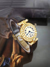 Clos Ivory Roman Dial Full Diamond Women s Leather Quartz Watch - CARTIER - BALAAN 7