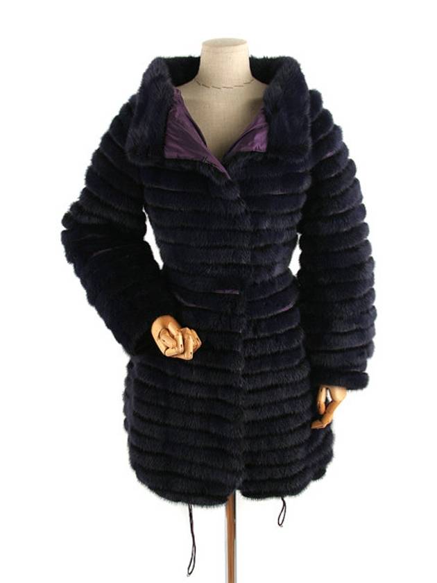 D15OA 752 P32 2690 Blue Purple Mink Coat - ERMANNO SCERVINO - BALAAN 4