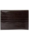 Crocodile embossed leather clutch H0547LCL403X - TOM FORD - BALAAN 4