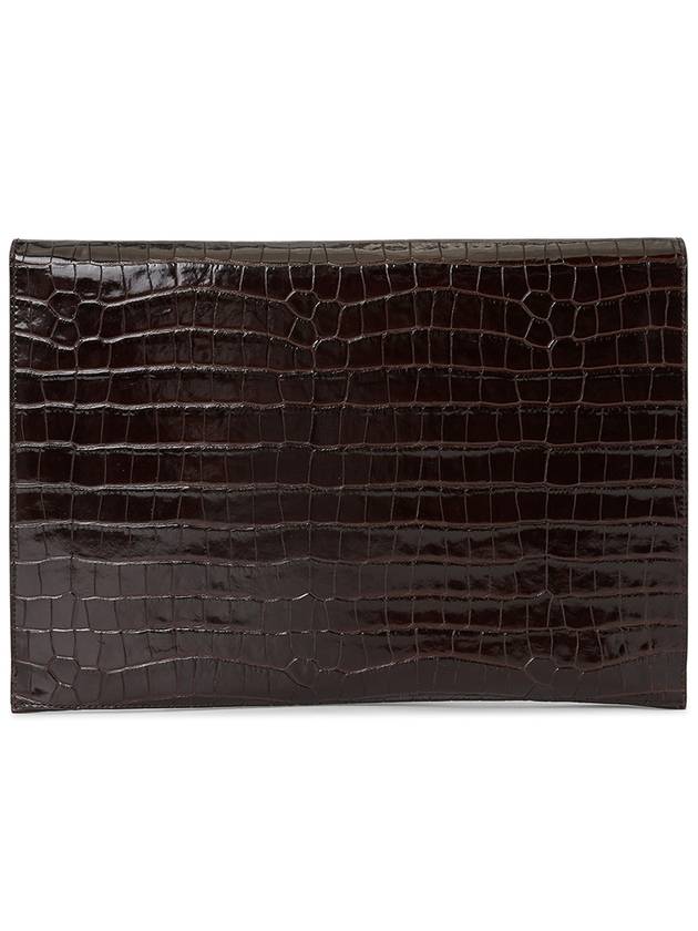 Crocodile embossed leather clutch H0547LCL403X - TOM FORD - BALAAN 4