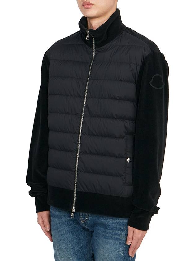 Padded Panel Zip-Up Jacket Black - MONCLER - BALAAN 4