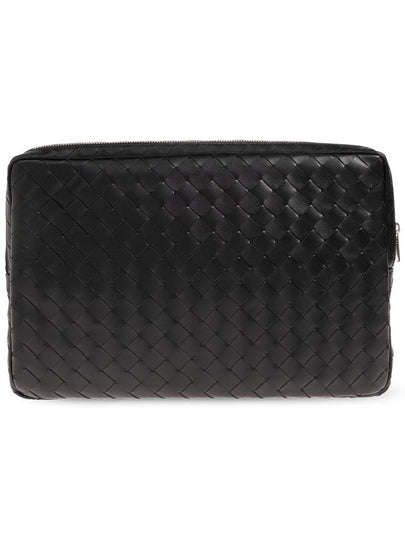 Intrecciato Zipper Leather Laptop Sleeve Black - BOTTEGA VENETA - BALAAN 2