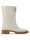 Drops Flat Half Rain Boots Cream - LOUIS VUITTON - BALAAN 1