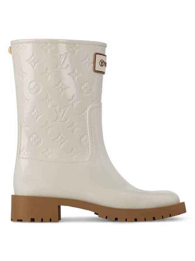 Drops Flat Half Rain Boots Cream - LOUIS VUITTON - BALAAN 1